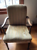 Striped Upholstered Armchair - thumbnail 1 of 3