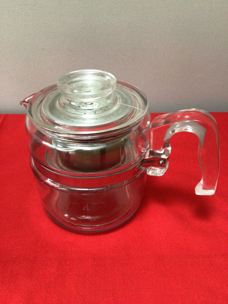 Hand-painted ceramic teapot and clear glass teapots with lids - image 3 of 5