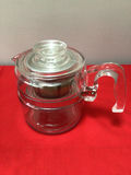 Hand-painted ceramic teapot and clear glass teapots with lids - thumbnail 3 of 5