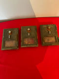 Three vintage metal mail box doors with glass fronts - thumbnail 2 of 2