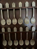 The Craftsmen of America Spoon Collection on Wooden Display Rack - thumbnail 2 of 4