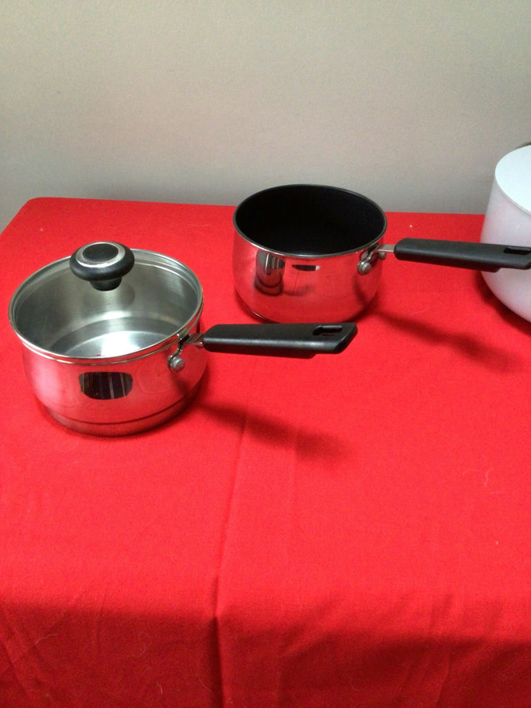 Set of metal cookware with lids and steamer insert - image 5 of 8