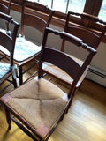 Wooden dining chairs with woven cane seats - thumbnail 2 of 6