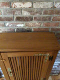Wooden cabinet with slatted vent-style door - thumbnail 3 of 3