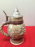Set of five decorative ceramic beer steins with pewter lids - thumbnail 10 of 10