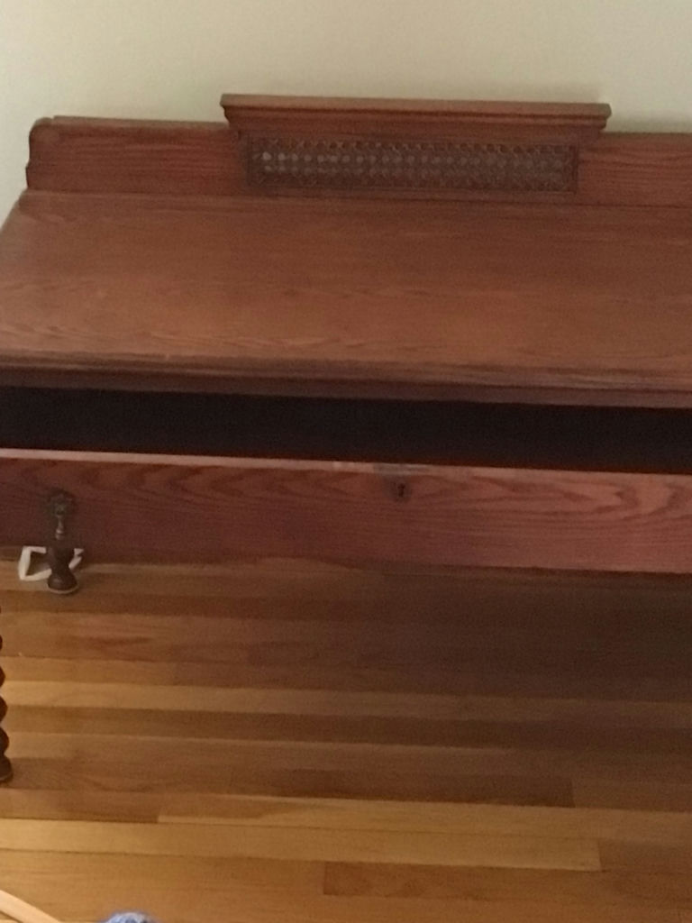 Antique Oak Writing Desk - image 4 of 5