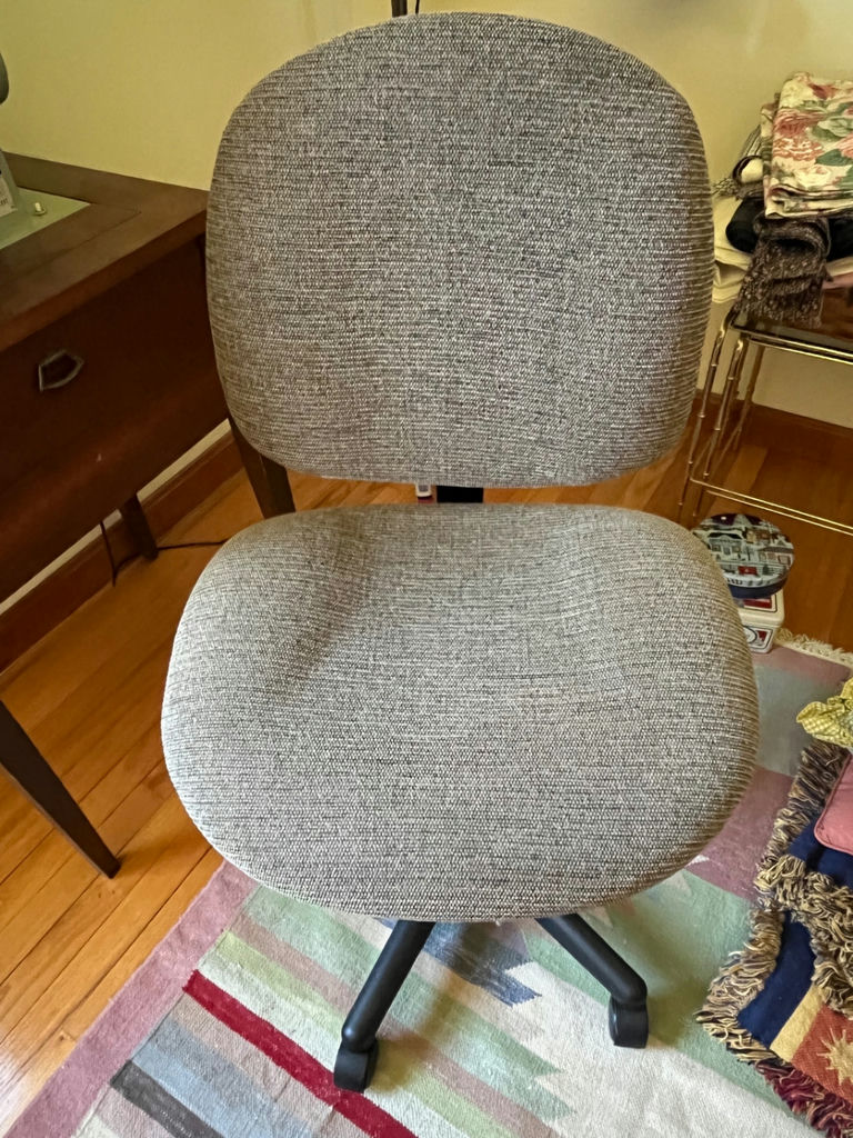 Gray fabric swivel office chair - image 1 of 2