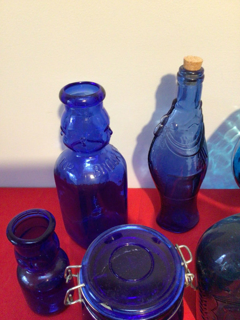 Cobalt blue glass bottles and vessels assortment - image 4 of 5