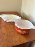 Two glass casserole dishes with lids - thumbnail 1 of 5