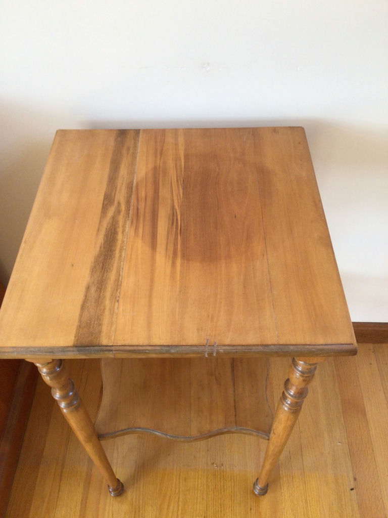 Wooden end table with lower shelf - image 2 of 2