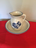 Ceramic pitcher with matching plate - thumbnail 1 of 3