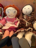 Cloth dolls in vintage dresses - thumbnail 2 of 3