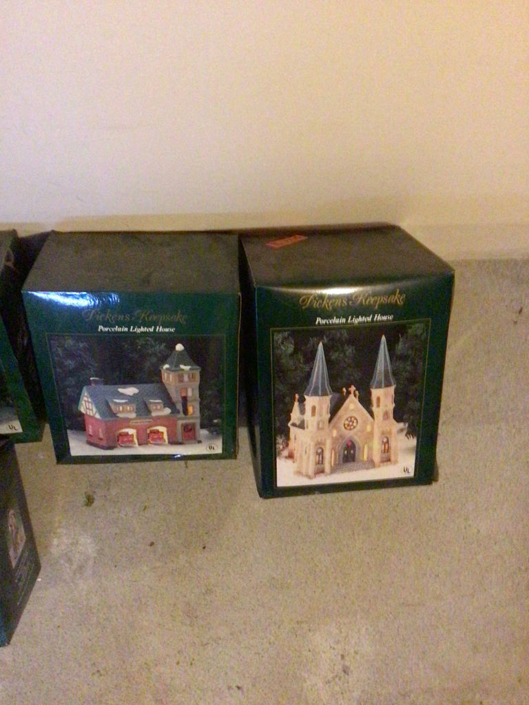 Porcelain Lighted Christmas Village Houses - image 3 of 3