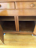 Wooden china cabinet with glass-front upper section and lower storage - thumbnail 3 of 3
