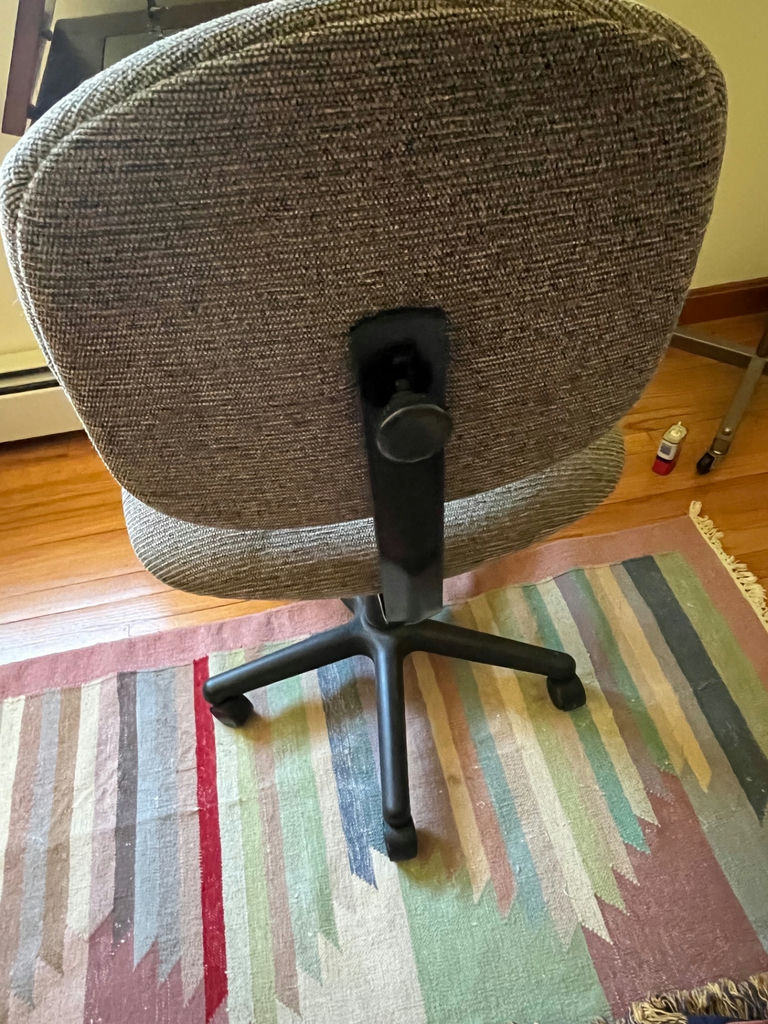 Gray fabric swivel office chair - image 2 of 2
