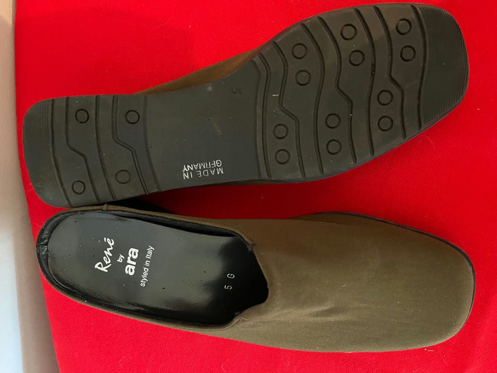 Rene by Ara brown suede slip-on mules size 37 - image 2 of 2