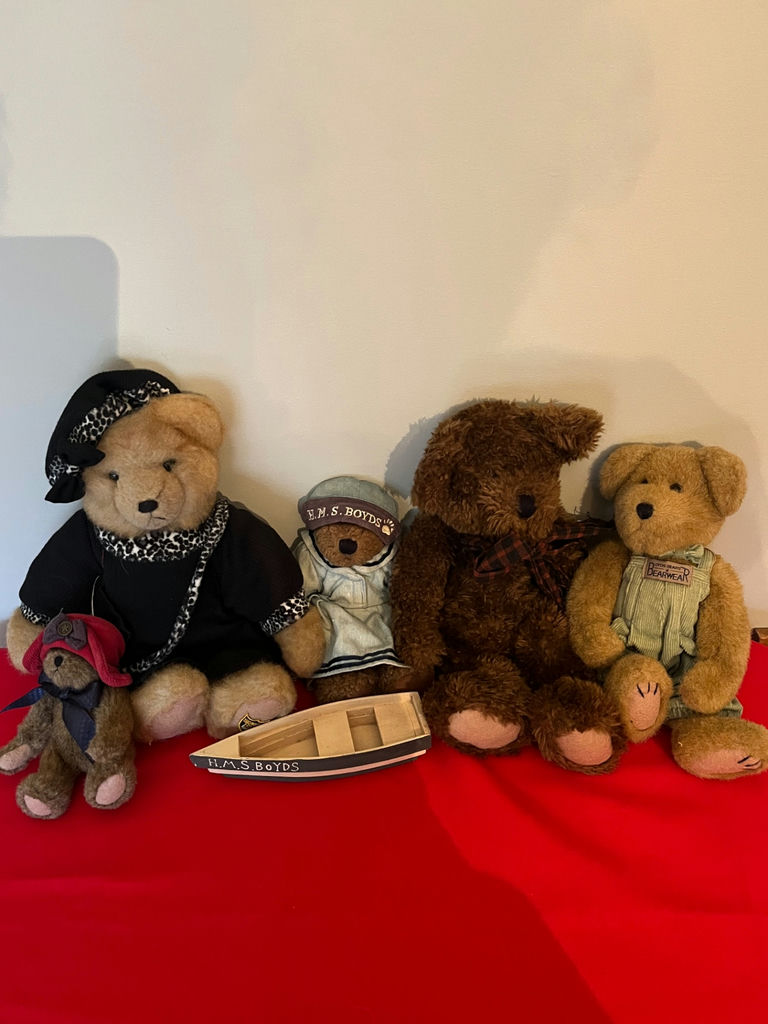 Teddy bears with HMS BOYDS boat - image 1 of 1