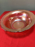 Carnival glass Iridescent scalloped metal bowl - thumbnail 4 of 4