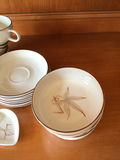 Winfield White ceramic dishware set with brown trim - thumbnail 3 of 4