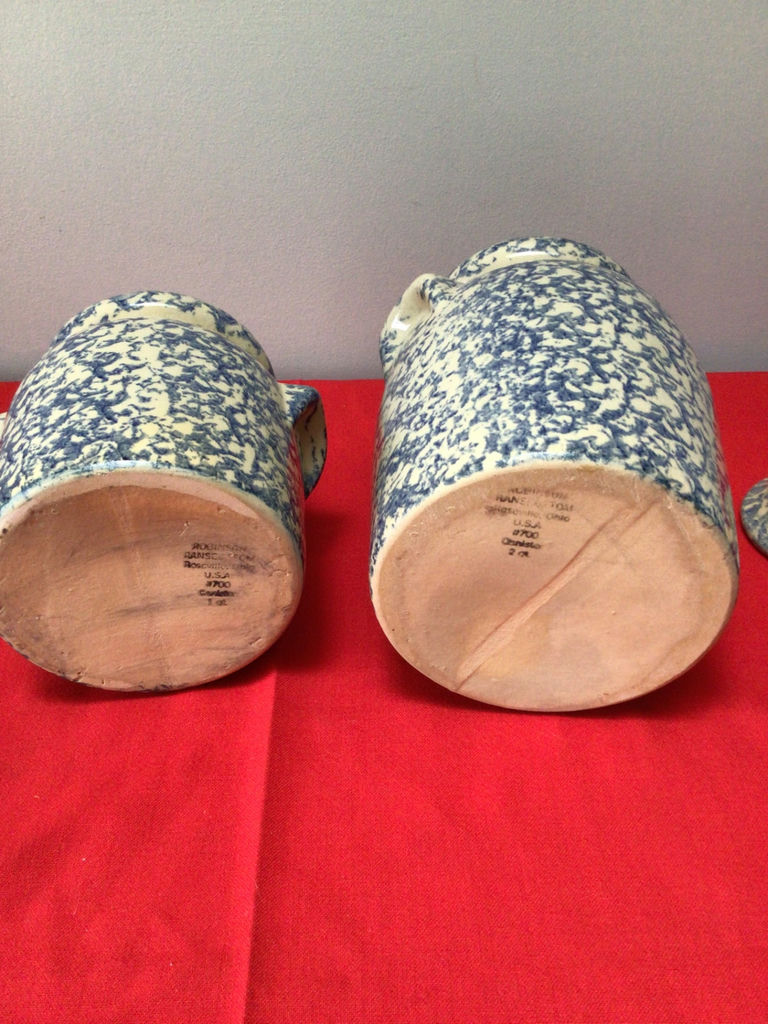 Blue-and-White Lidded Ceramic Jars (Set of Two) - image 2 of 3
