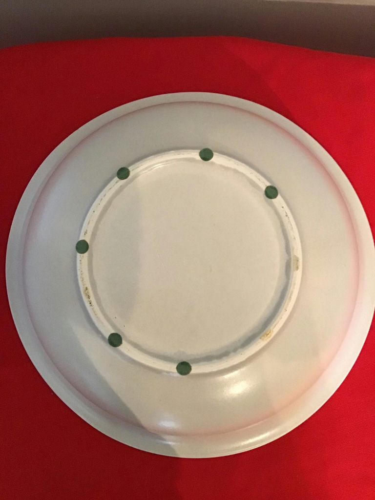 Ceramic pitcher with matching plate - image 3 of 3