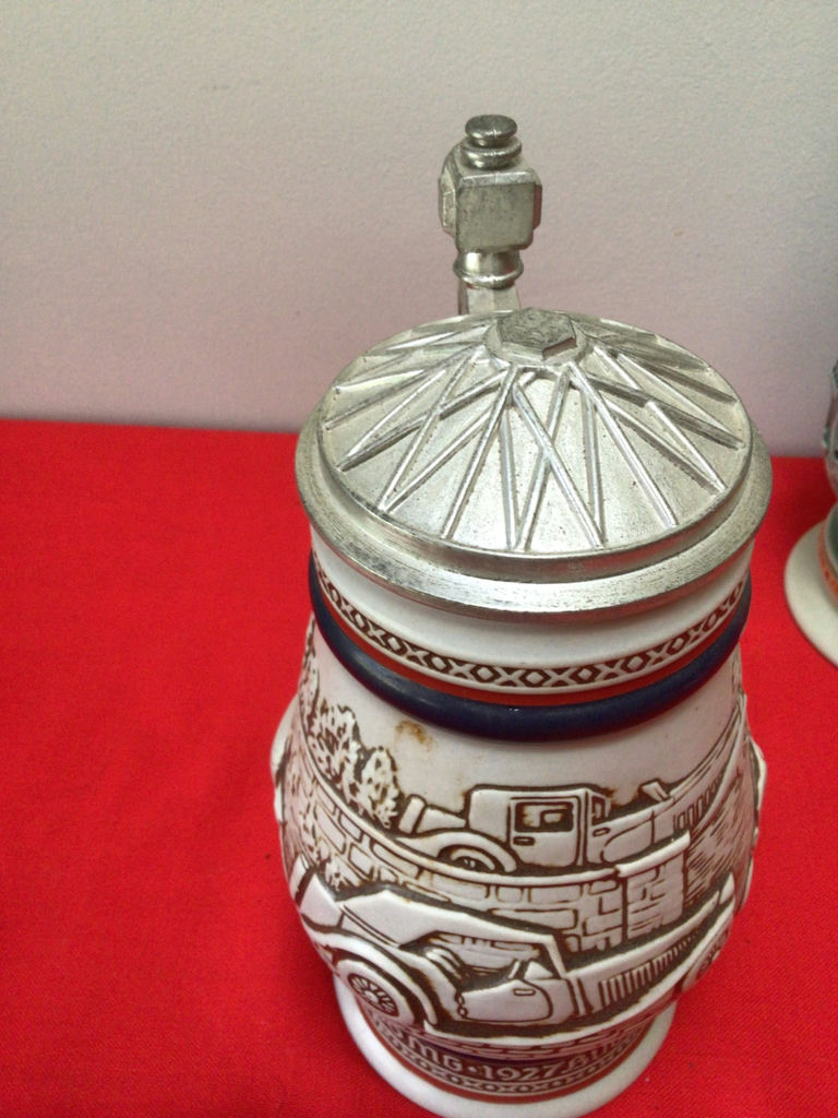 Collection of decorative beer steins with pewter lids - image 7 of 7