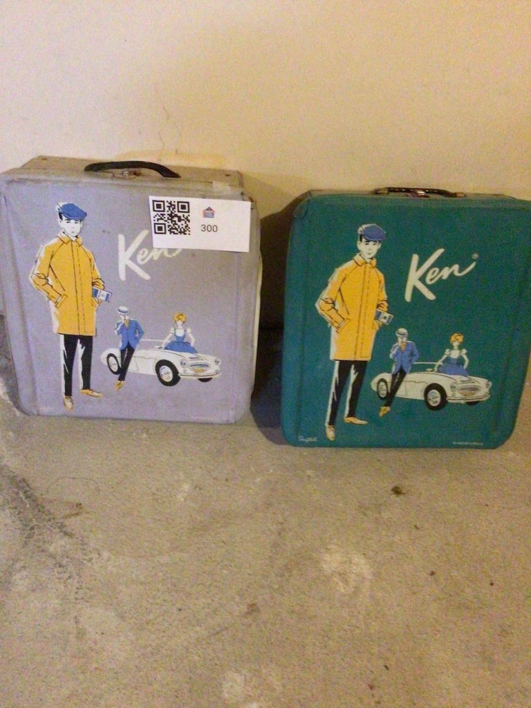 Two Ken-branded vintage suitcases with clothing - image 1 of 3