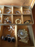 Assorted jewelry in a compartmentalized storage box - thumbnail 3 of 4