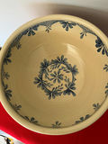 12-Inch Blue Floral Pottery Bowl - thumbnail 1 of 2