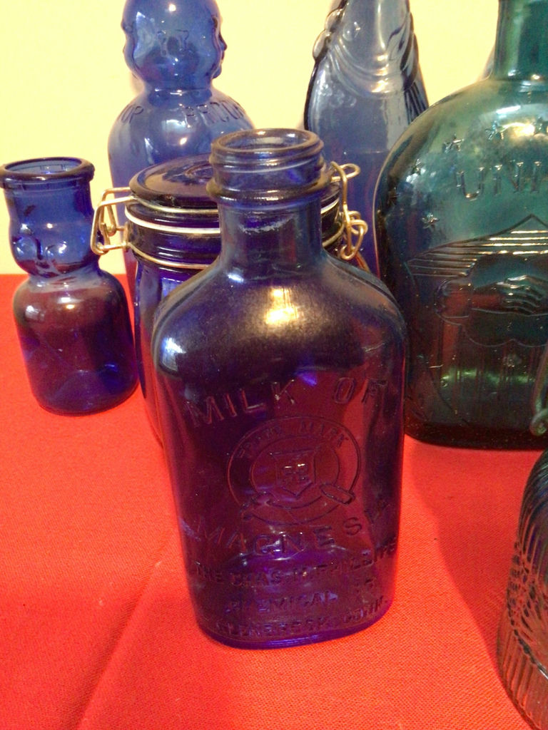 Cobalt blue glass bottles and vessels assortment - image 2 of 5