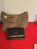 SAK Crocheted handbag and leather wallet - thumbnail 1 of 3