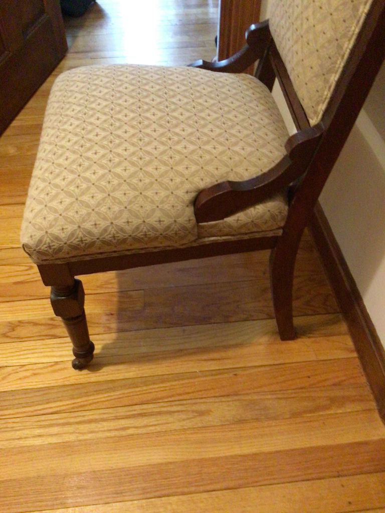 Ornate Carved Wooden Upholstered Chair - image 3 of 4
