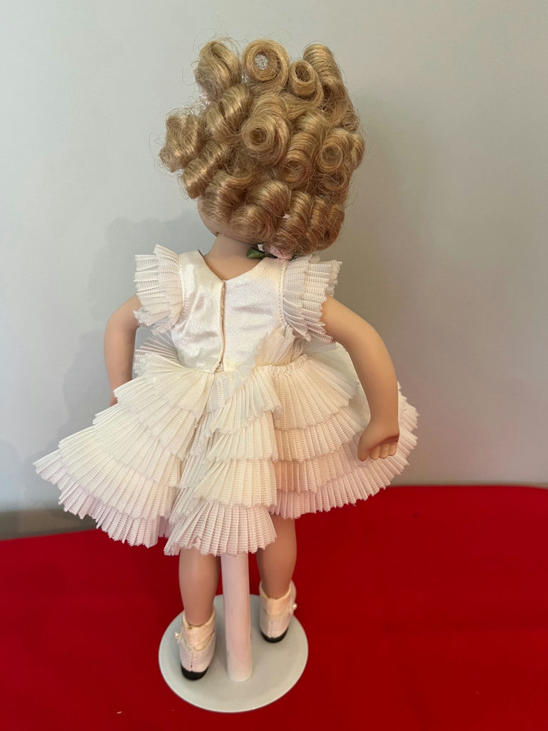 Shirley Temple Doll with White Pleated Dress and Floral Sash - image 2 of 2