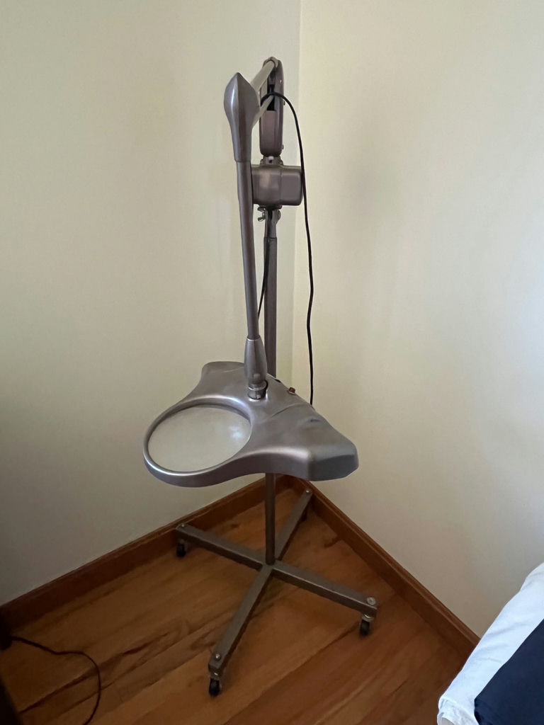 Lighted magnifier on wheeled adjustable stand - image 1 of 1