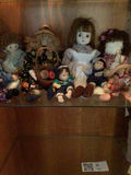 Collection of cloth dolls and fabric accessories - thumbnail 1 of 5