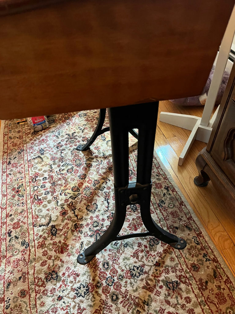 Height-adjustable wooden school desk with storage - image 3 of 3