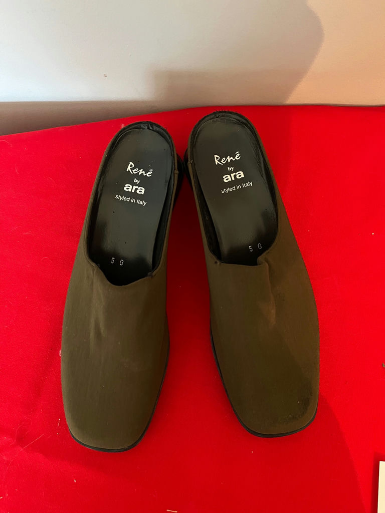 Rene by Ara brown suede slip-on mules size 37 - image 1 of 2