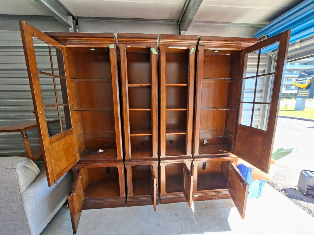 MASSIVE Stunning Solid Wood Wall Unit, Hawaiian Wood, With Storage and Display Space! - image 3 of 6
