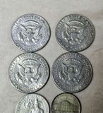 Collection of U.S. Silver Coins, 4 Half Dollars, Quarter Dollar, And Nickel - thumbnail 3 of 5