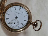 Small Antique Late 1890s Elgin Gold Tone Pocket Watch in Keystone Watch Case, Serial Number 6583036 - thumbnail 8 of 8