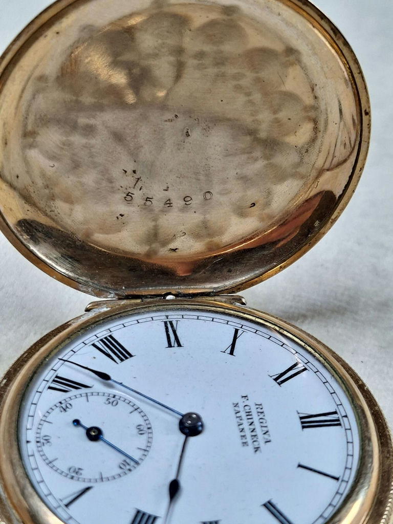 Antique Beautiful Regina F. Chinneck Napanee Pocket Watch,  No 55490 - image 3 of 6