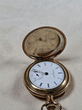 Small Antique Late 1890s Elgin Gold Tone Pocket Watch in Keystone Watch Case, Serial Number 6583036 - thumbnail 3 of 8