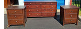 Nice Good Quality Wooden bedroom dresser with two nightstands - thumbnail 1 of 8