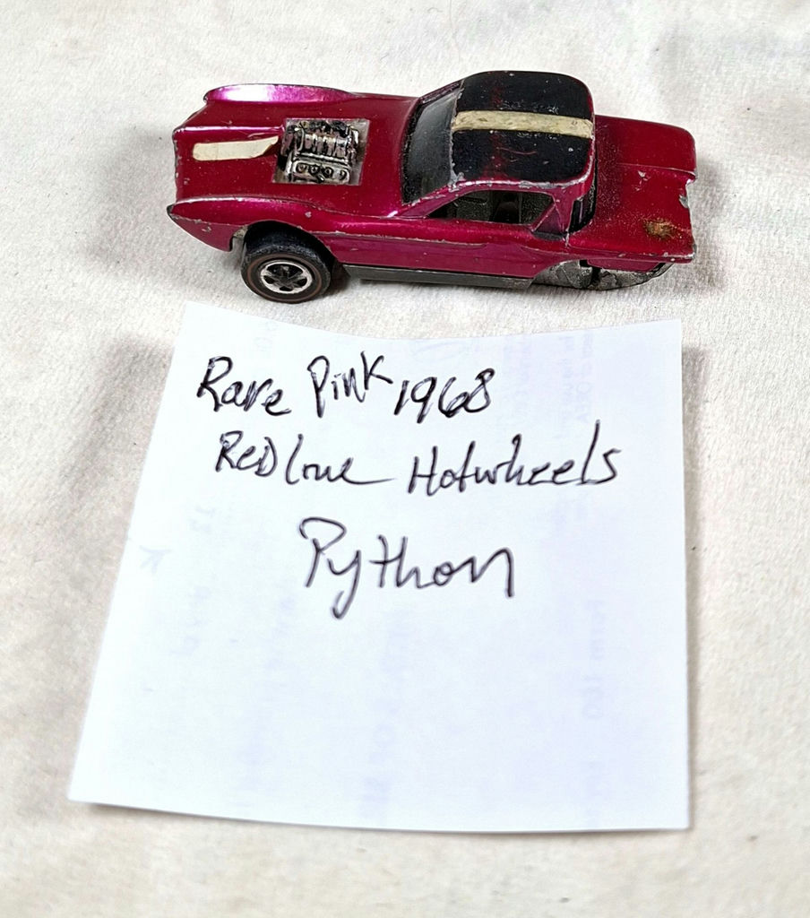Rare Pink Hot Wheels Redline 1968 Python - image 1 of 6
