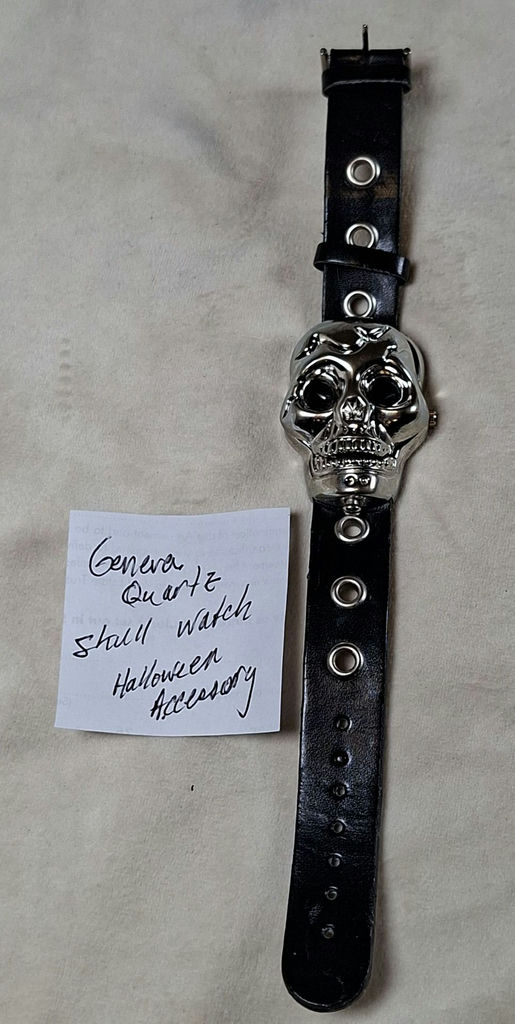 Geneva Quartz Skull Wristwatch, Perfect For Halloween - image 1 of 5
