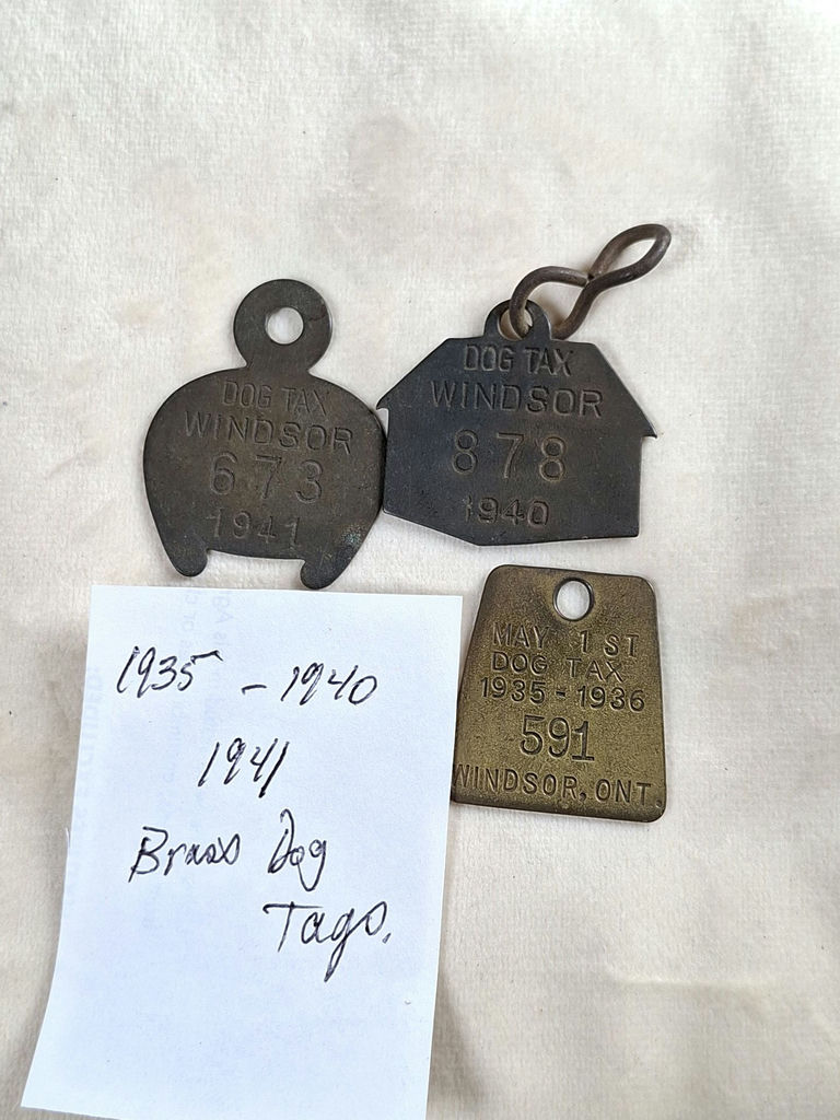 Vintage Windsor Dog Tax Tags 1930s-1940s - image 1 of 3