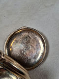 Small Antique Late 1890s Elgin Gold Tone Pocket Watch in Keystone Watch Case, Serial Number 6583036 - thumbnail 7 of 8