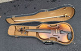 Antique Lifton Violin with Bow and Hard Case, Great Decor Piece, Needs Repairs To Be Playable - thumbnail 1 of 12