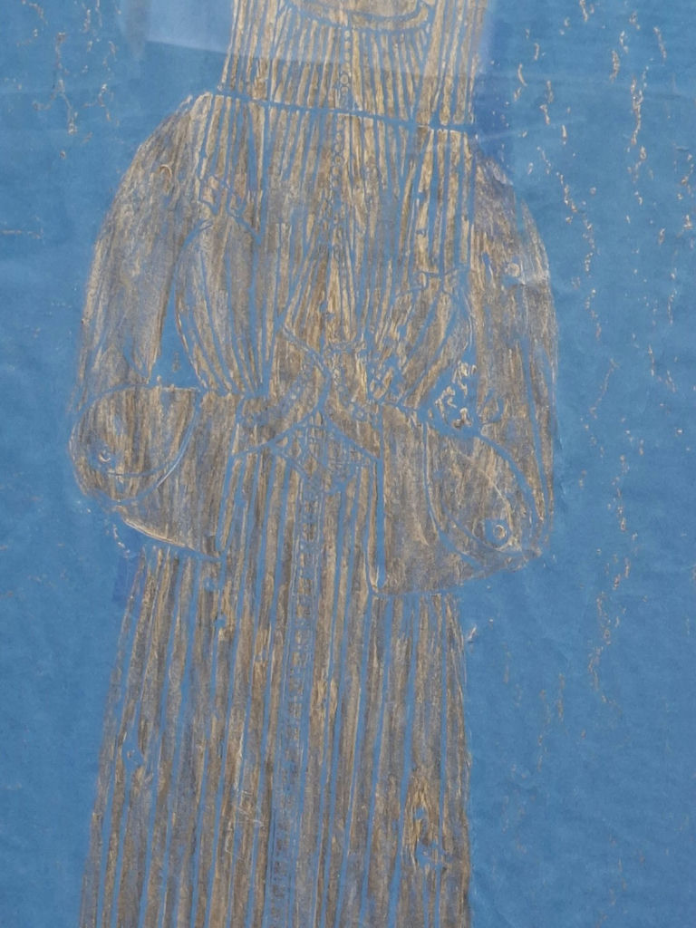 Vintage Framed Brass Rubbing Portrait Of Woman,  Stunning - image 4 of 6