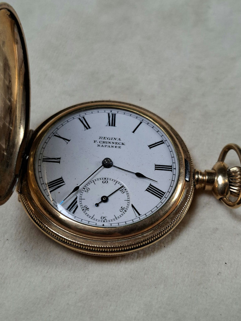 Antique Beautiful Regina F. Chinneck Napanee Pocket Watch,  No 55490 - image 2 of 6